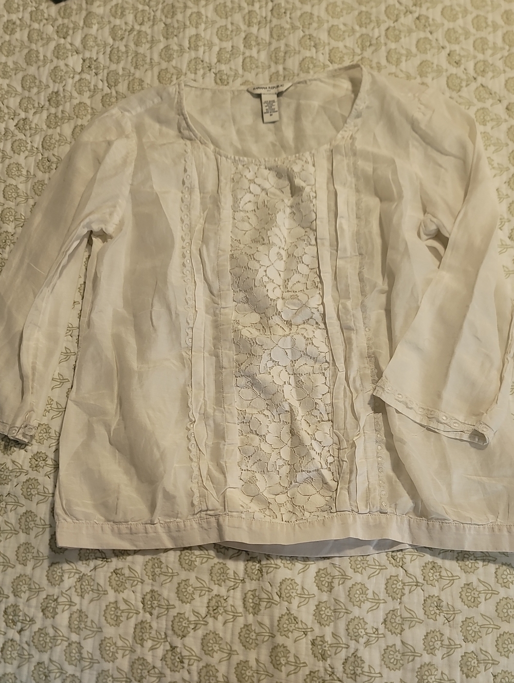 Banana Republic White Silk Blouse